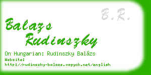 balazs rudinszky business card